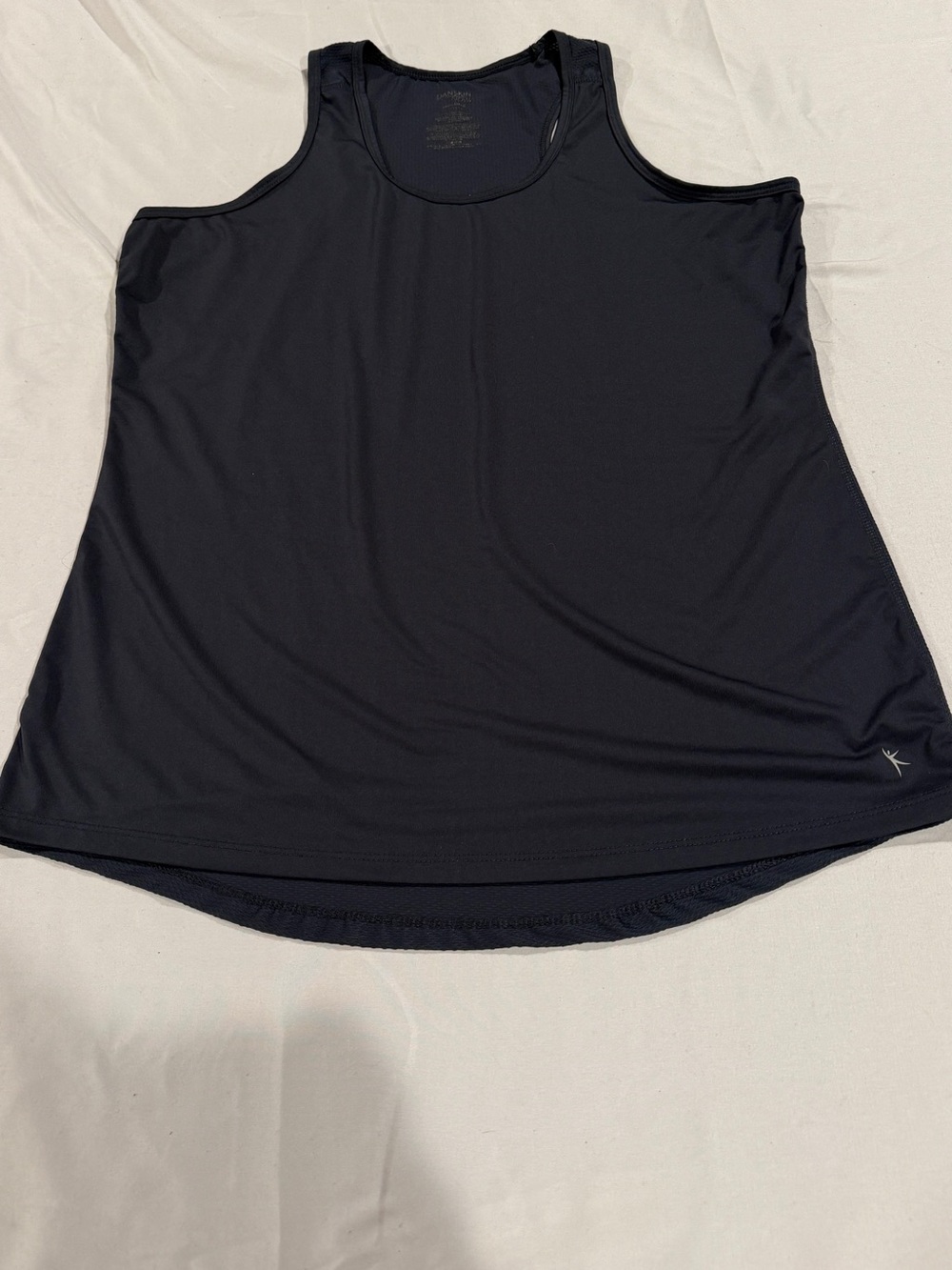 Danskin Now Charcoal Racerback Muscle Tank sz L breathable athletic neutral